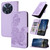 TCL 50 XL 5G Datura Flower Embossed Flip Leather Phone Case - Purple