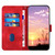 TCL 50 XL 5G Elephant Head Embossed Phone Leather Case with Lanyard - Red