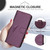 TCL 50 XL 5G Triangle Pattern Buckle Clasp Leather Phone Case - Dark Purple