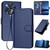 TCL 50 XL 5G YX0070 Carbon Fiber Buckle Leather Phone Case with Lanyard - Royal Blue