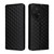 TCL 50 XL 5G Cubic Grid Texture Flip Leather Phone Case - Black