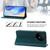 TCL 50 XL 5G RC01 Dual-Folded Magnetic Suction RFID Leather Phone Case - Dark Green