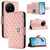 TCL 50 XL 5G Rhombic Texture Flip Leather Phone Case with Lanyard - Coral Pink