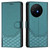 TCL 50 XL 5G Honeycomb Embossing RFID Leather Phone Case - Peacock Green