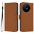 TCL 50 XL 5G Skin Feel Solid Color Leather Phone Case with Lanyard - Brown