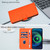 TCL 50 XL 5G Skin Feel Solid Color Leather Phone Case with Lanyard - Orange