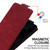 TCL 50 XL 5G Vertical Flip Cover Solid Color Vegan Leather Phone Case with Crossbody Chain - Red
