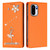 OnePlus 15R Ballet Girl Diamond Studded RFID Vegan Leather Phone Case - Orange
