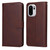 OnePlus 15R Classic Calf Texture Flip Leather Phone Case - Brown
