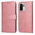 OnePlus 15R Classic Calf Texture Flip Leather Phone Case - Rose Gold