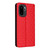 OnePlus 15R Cubic Grid Texture Flip Leather Phone Case - Red