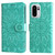 OnePlus 15R Embossed Sunflower Leather Phone Case - Green