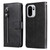 OnePlus 15R Fashion Calf Texture Zipper Leather Phone Case - Black