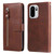 OnePlus 15R Fashion Calf Texture Zipper Leather Phone Case - Brown