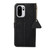 OnePlus 15R Genuine Leather Litchi Texture RFID Leather Phone Case - Black