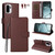 OnePlus 15R Litchi Texture RFID Blocking 3-Card Wallet Leather Phone Case - Brown