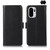OnePlus 15R Magnetic Crazy Horse Texture Genuine Leather RFID Phone Case - Black