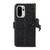 OnePlus 15R Ostrich Pattern Genuine Leather RFID Phone Case - Black