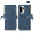 OnePlus 15R Ostrich Pattern Genuine Leather RFID Phone Case - Blue