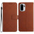 OnePlus 15R Rhombic Grid Texture Leather Phone Case - Brown