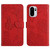 OnePlus 15R Skin Feel Butterfly Peony Embossed Leather Phone Case - Red