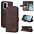 OnePlus 15R Skin Feel Life Tree Metal Button Leather Phone Case - Brown