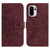 OnePlus 15R Skin Feel Sun Flower Embossed Leather Phone Case with Lanyard - Wine Red
