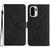 OnePlus 15R Stitching Embossed Leather Phone Case - Black