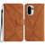 OnePlus 15R Stitching Embossed Leather Phone Case - Brown