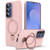 Samsung Galaxy A16 5G / A17 5G / A26 5G Gen1.5 Pivot Ring Holder TPU Hybrid PC Phone Case - Pink