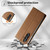 Samsung Galaxy A16 5G / A17 5G / A26 5G Stitched Line Magnetic RFID Vegan Leather Phone Case - Brown