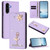 Samsung Galaxy A17 5G / A26 5G Ballet Girl Diamond Studded RFID Vegan Leather Phone Case - Light Purple