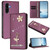 Samsung Galaxy A17 5G / A26 5G Ballet Girl Diamond Studded RFID Vegan Leather Phone Case - Violet
