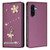 Samsung Galaxy A17 5G / A26 5G Ballet Girl Diamond Studded RFID Vegan Leather Phone Case - Violet