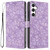 Samsung Galaxy A17 5G / A26 5G Cherry Blossoms Embossed Leather Phone Case - Purple