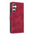 Samsung Galaxy A17 5G / A26 5G Cherry Blossoms Embossed Leather Phone Case - Red