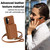 Samsung Galaxy A17 5G / A26 5G Crossbody Zipper RFID Card Bag Phone Case - Brown