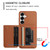 Samsung Galaxy A17 5G / A26 5G Litchi Pattern Magnetic Card Bag Holder Phone Case - Brown