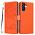 Samsung Galaxy A17 5G / A26 5G Tree Cat Embossed Flip Vegan Leather Phone Case - Orange