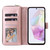 Samsung Galaxy A17 5G 9-Card Slots Zipper Wallet Bag Leather Phone Case - Rose Gold