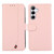 Samsung Galaxy A17 5G ABEEL Delicate Texture Splicing RFID Leather Phone Case - Pink