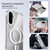 Samsung Galaxy A17 5G ABEEL MagSafe Magnetic Color Ring Anti-scratch Transparent Phone Case - White