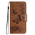 Samsung Galaxy A17 5G Butterfly Embossed Flip Leather Phone Case - Brown