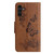 Samsung Galaxy A17 5G Butterfly Embossed Flip Leather Phone Case - Brown