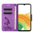 Samsung Galaxy A17 5G Butterfly Embossed Flip Leather Phone Case - Purple