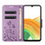 Samsung Galaxy A17 5G Butterfly Flower Pattern Flip Leather Phone Case - Light Purple