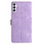 Samsung Galaxy A17 5G Cherry Blossom Butterfly Skin Feel Embossed PU Phone Case - Purple