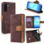 Samsung Galaxy A17 5G Color Stitching Skin Feel Leather RFID Blocking Phone Case - Brown