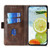 Samsung Galaxy A17 5G Contrast Color Side Buckle Leather Phone Case - Light Brown + Green