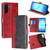 Samsung Galaxy A17 5G Contrast Color Side Buckle Leather Phone Case - Red + Black